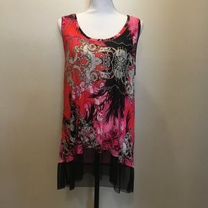 Jennifer Lopez J.Lo XL Pink Sheer Sleeveless Top